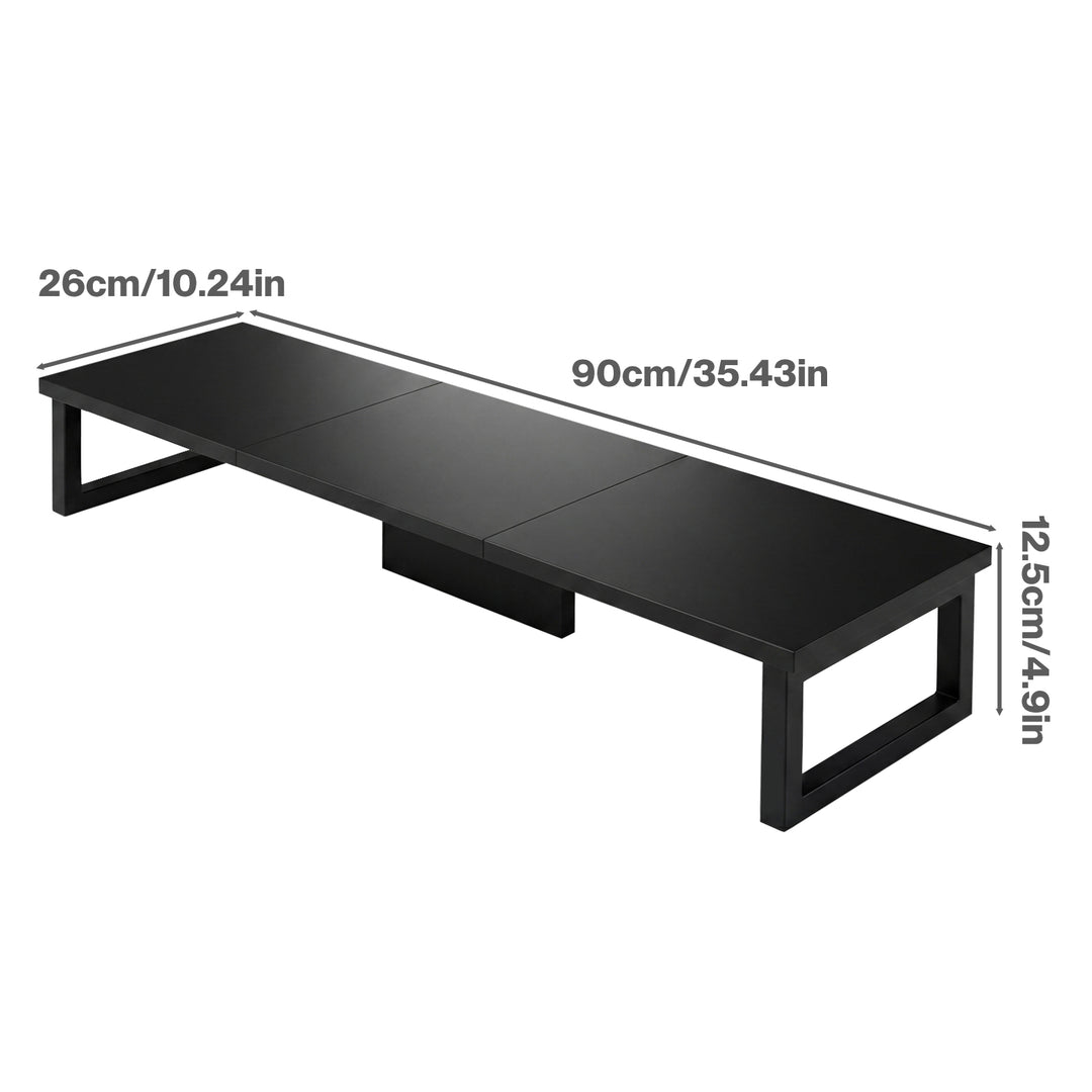 Levede Dual Monitor Stand Riser Desk Laptop Computer Organizer Laptop Shelf 90cm