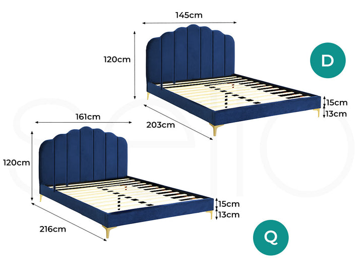 Levede Bed Frame Double and Queen Size Mattress - Levede