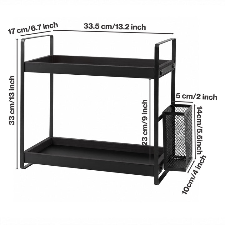 Levede 2 Tier Countertop Organiser Classic Storage Rack Shelf Bathroom Kitchen