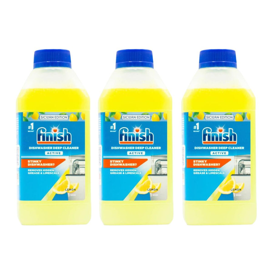 Finish 250ml Dishwasher Cleaner Lemon x3.