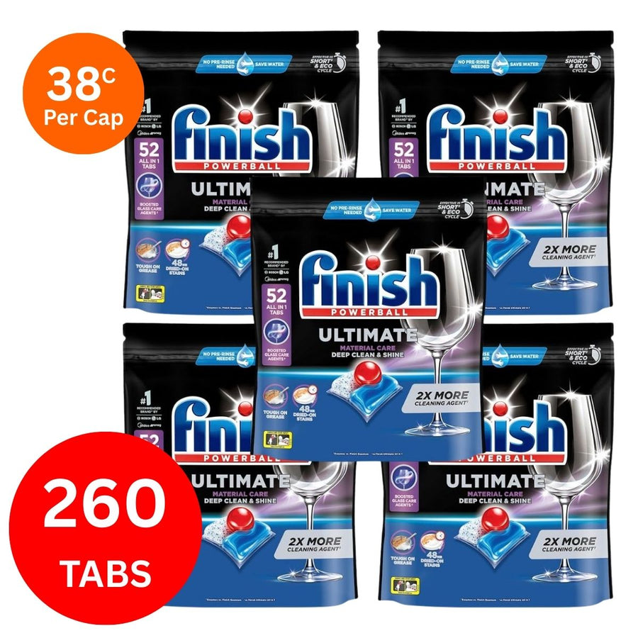 Finish Ultimate x 260 Dishwasher Tablets.