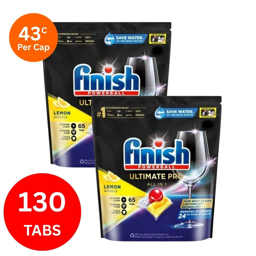 Finish Ultimate Pro x 130 Lemon Dishwasher Tablets.