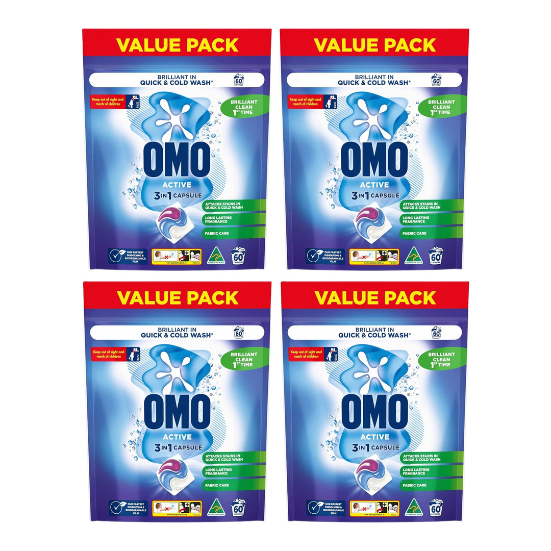 Omo 3 in 1 Active x 60 Laundry Capsules