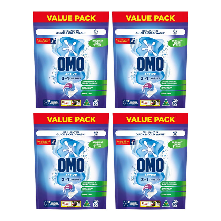 Omo 3 in 1 Active x 60 Laundry Capsules