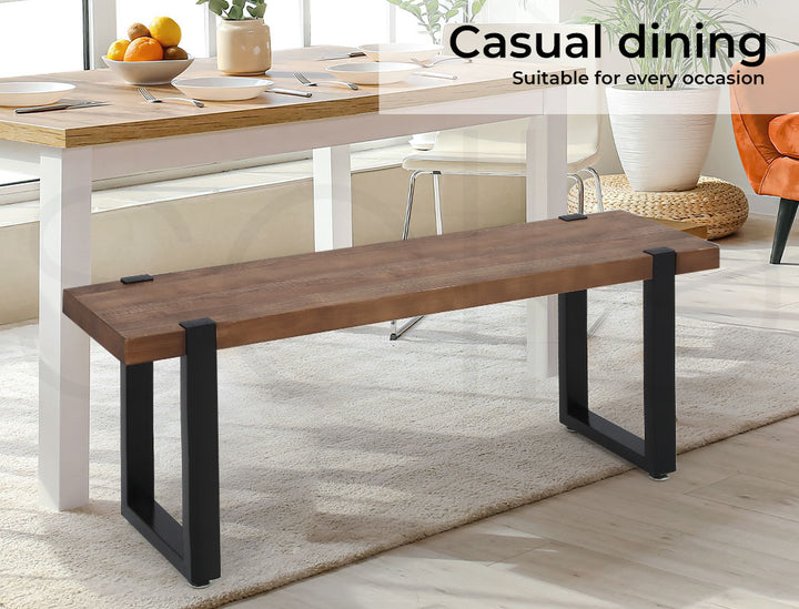 Levede Wooden Dining Set Table with Bench - Levede