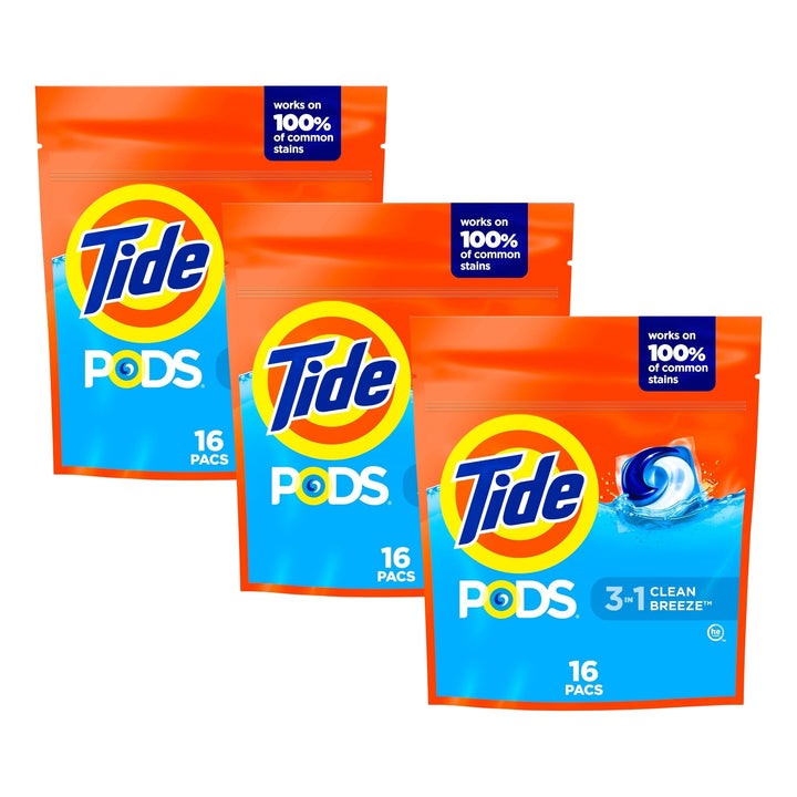 Tide 3 in 1 Clean Breeze x 16 Laundry Pods