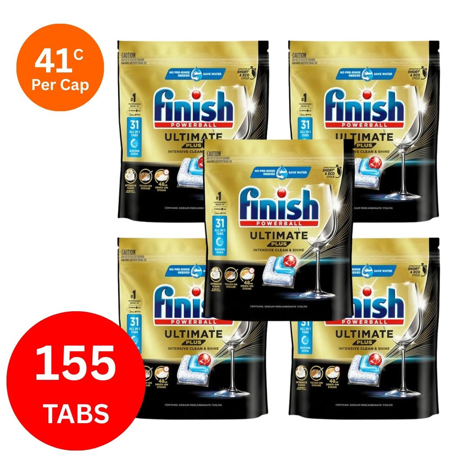 Finish Ultimate Plus x 155 Baking Soda Dishwasher Tablets.