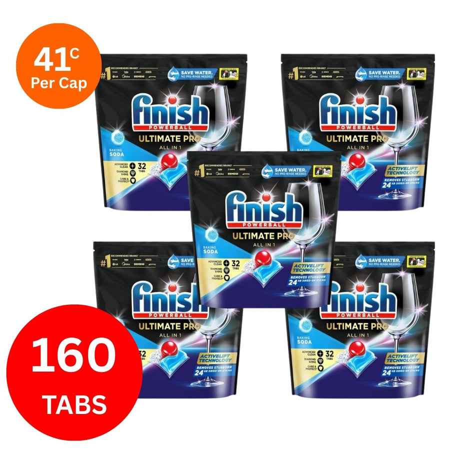Finish Ultimate Pro 41c/Tab x 160 Baking Soda Dishwasher Tablets.
