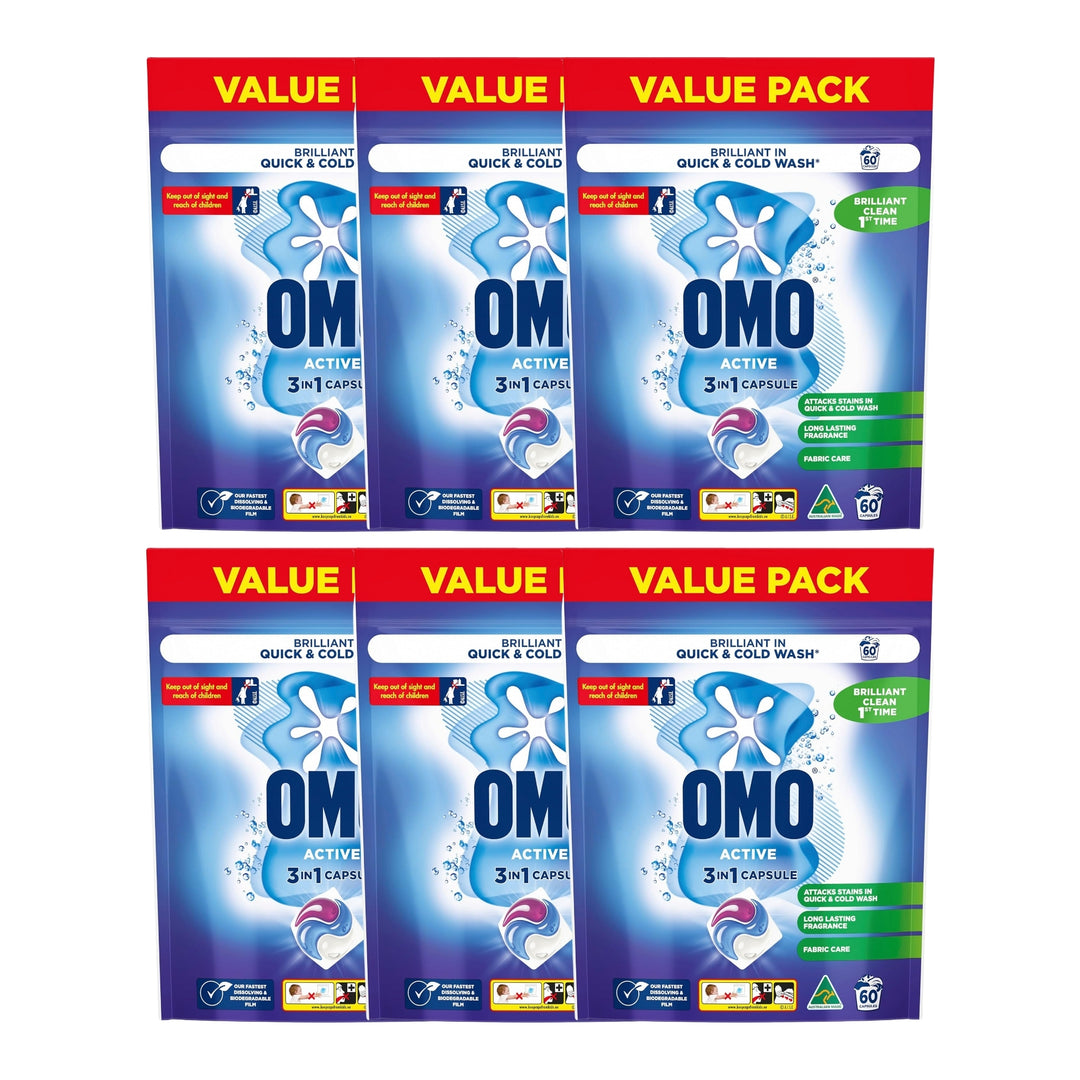 Omo 3 in 1 Active x 60 Laundry Capsules