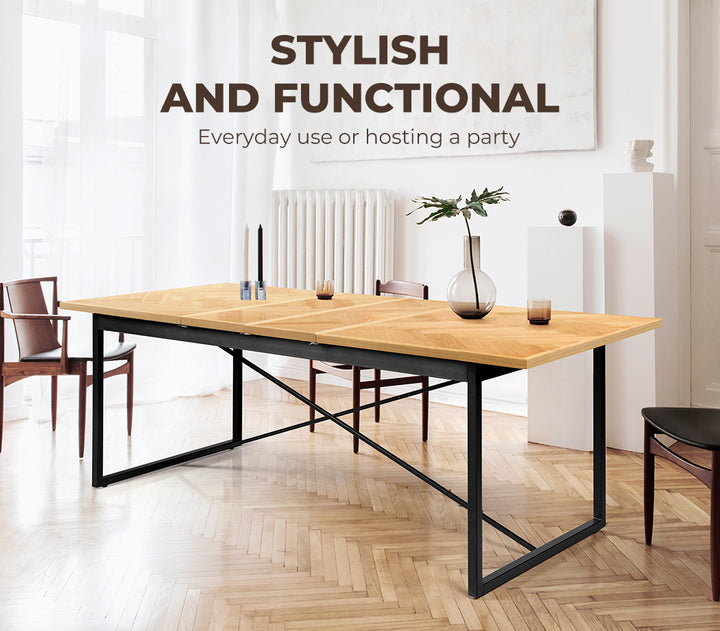 Levede Dining Table Extendable Rectangle Kitchen - Levede