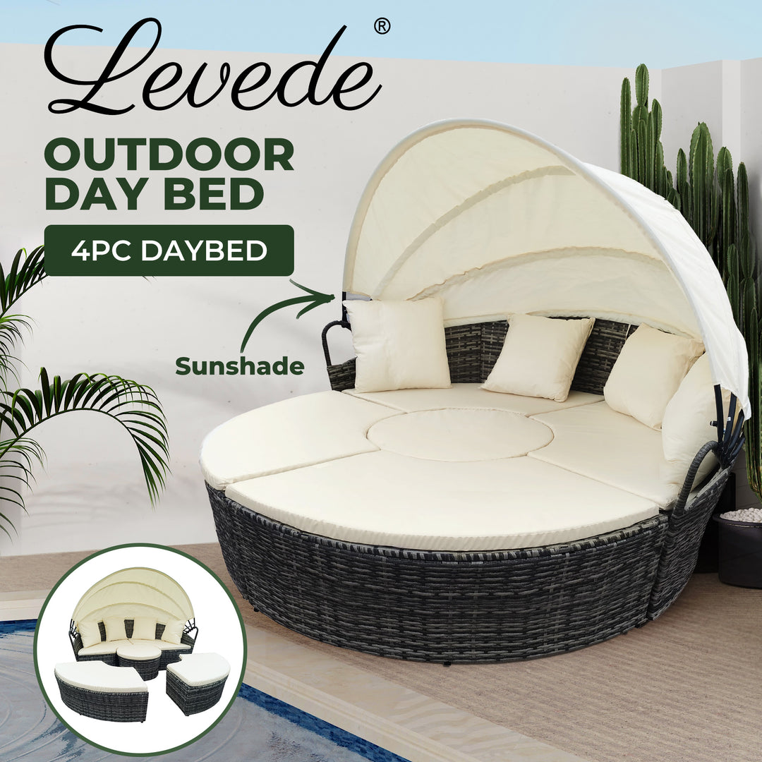 Day Bed Sofa Daybed Outdoor Furniture - Levede