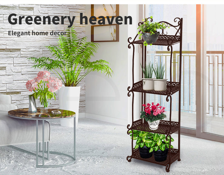 Levede Plant Stand 4 Tiers Outdoor Indoor - Levede