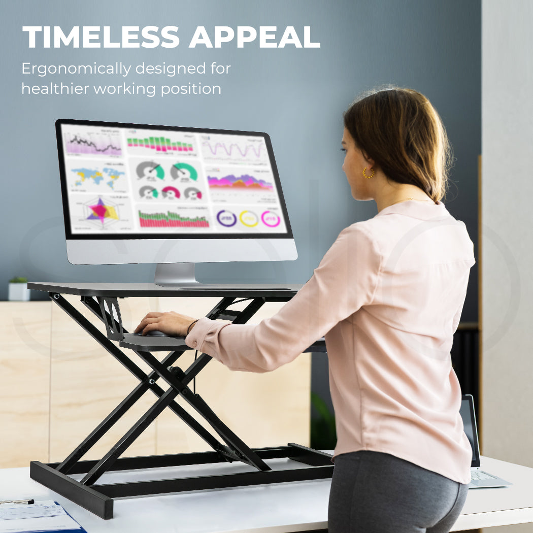 Levede Sit Standing Desk Converter Laptop - Levede