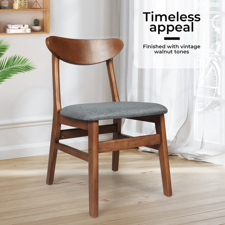 Linen Dining Chairs – Natural Wood Frame