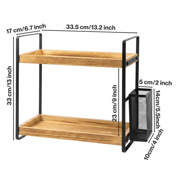Levede 2 Tier Countertop Organiser Classic Storage Rack Shelf Bathroom Kitchen