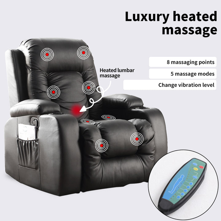 Levede Massage Sofa Chair Recliner 360 - Levede