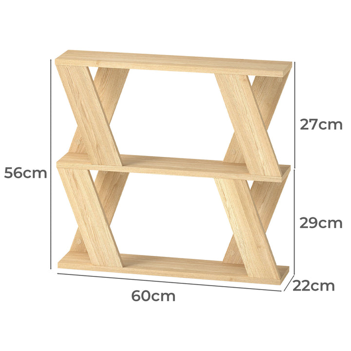 Slim Side Table with Magazine Rack Two-Tier Storage Compact Coffee Table