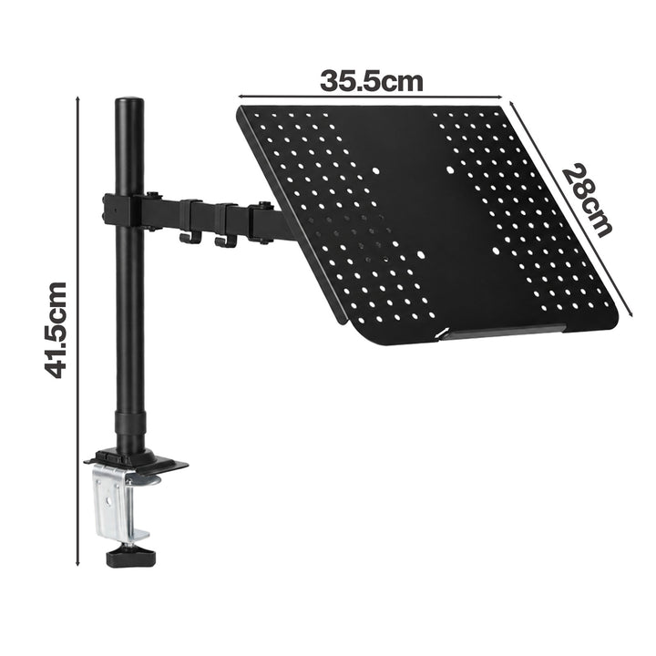 Single Monitor Arm Desk Mount for 13-32 Inch Height Adjustable Black