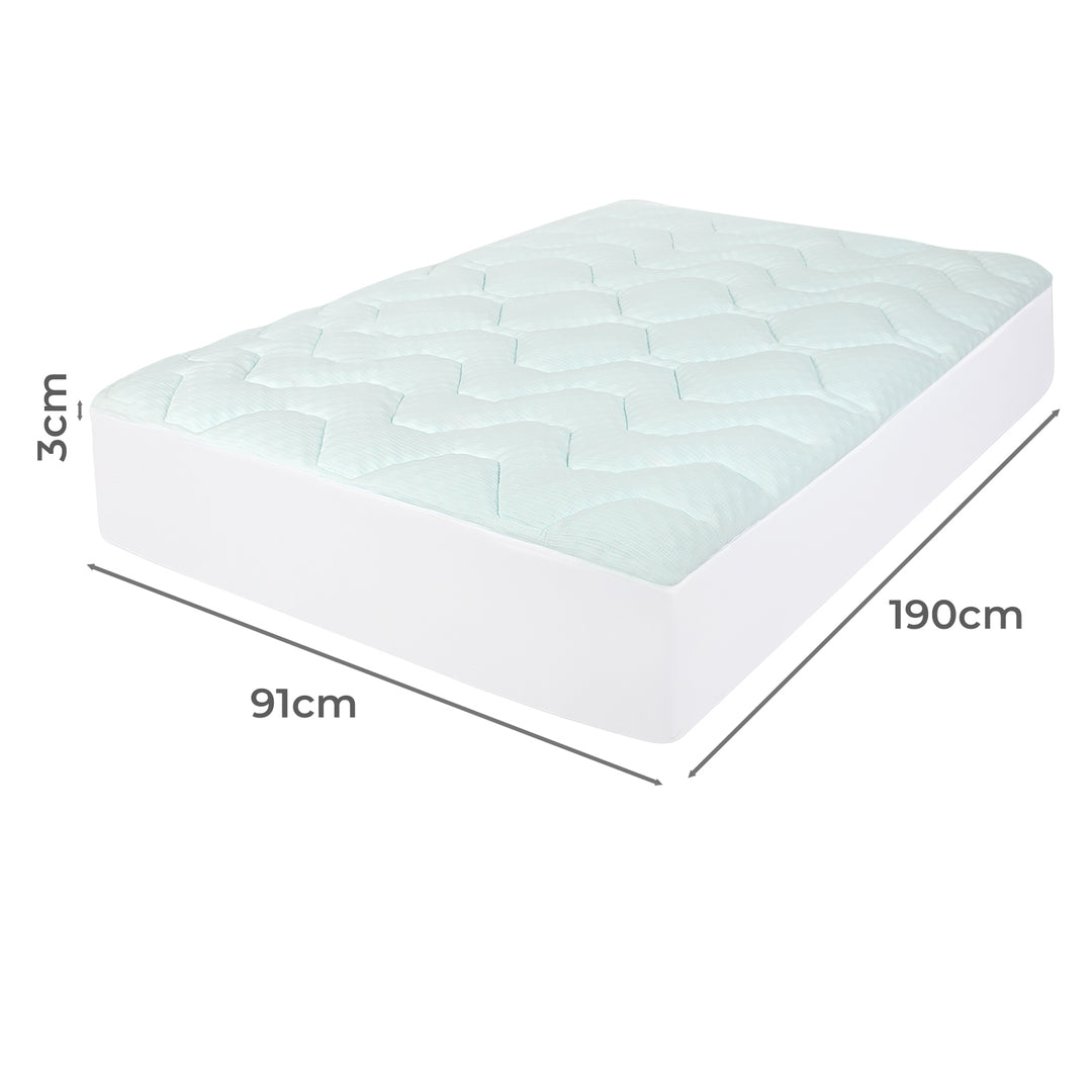 Mattress Topper Pillowtop Memory Foam Bamboo Cover Bed Protector Single
