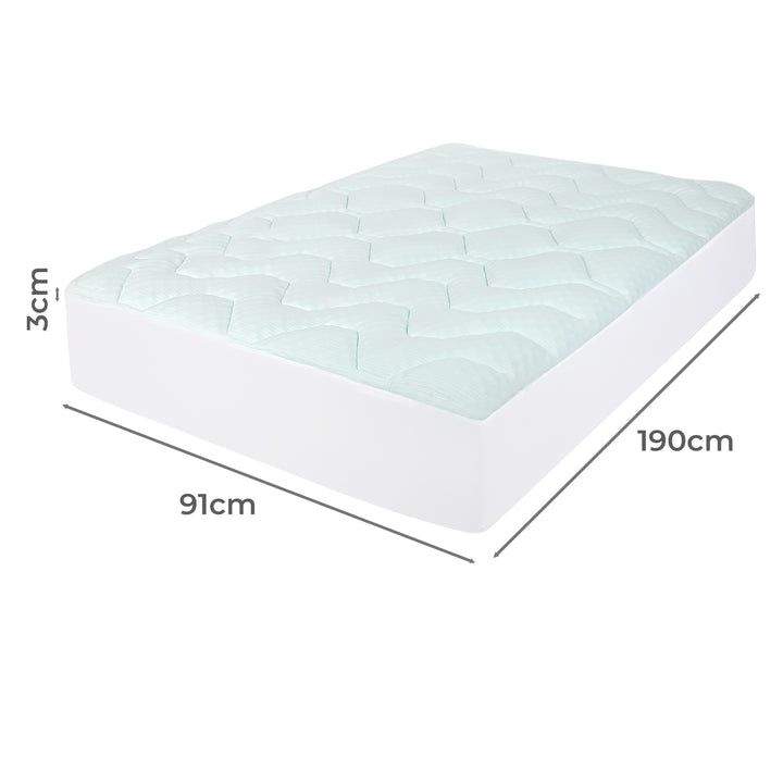 Mattress Topper Pillowtop Memory Foam Bamboo Cover Bed Protector Single
