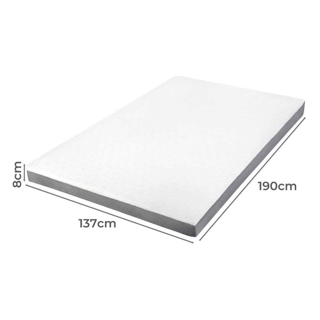 Mattress Topper Double Size Memory Foam Dual Layer Anti Slip All Season