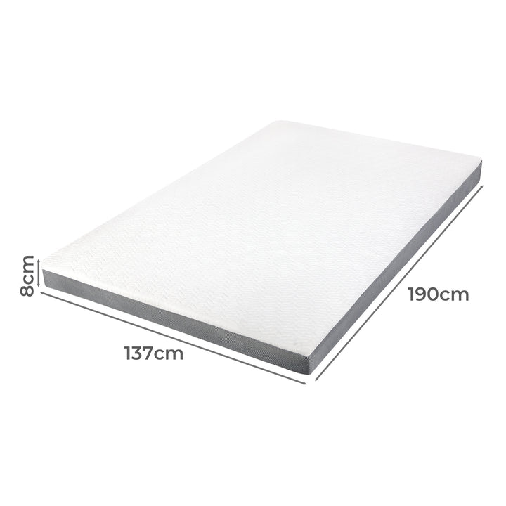 Mattress Topper Double Size Memory Foam Dual Layer Anti Slip All Season