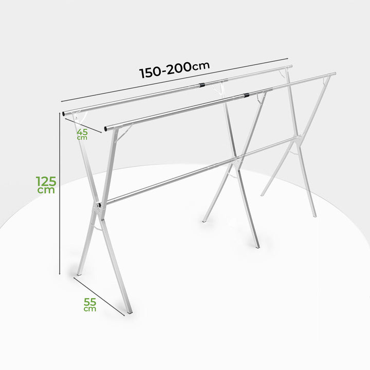 Levede Clothes Drying Rack Garment Airer - Adjustable Foldable