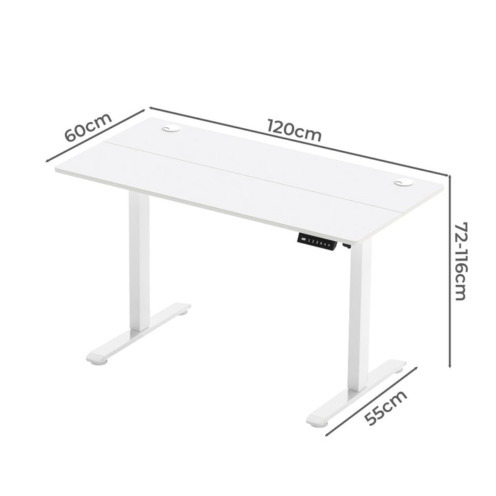 Electric Standing Desk Height Adjustable Gaming Desk Home Office 120cm