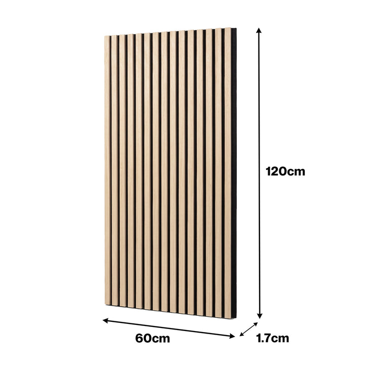 Acoustic Wall Panels 4pc NRC>0.7 120 x 60cm for Interior Wall Decor Oak