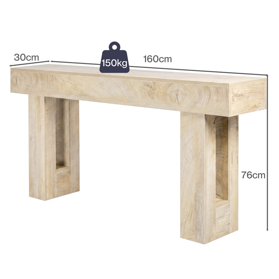 Console Table 160cm Sofa Table Narrow Entryway Hallway Living Room Wood