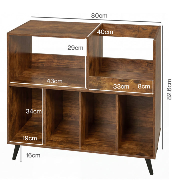 Record Player Stand Vinyl Holder Cabinet Turntable Table 300+ Albums