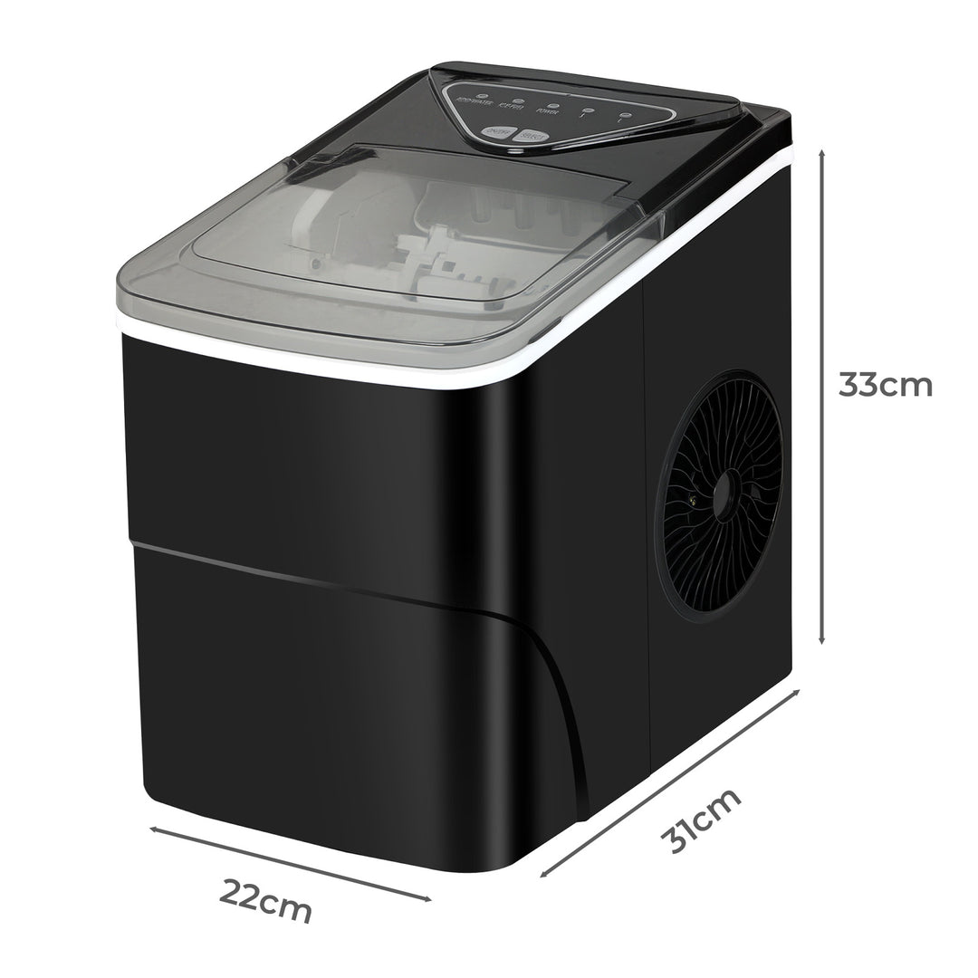 Portable Ice Maker Machine with Self-Cleaning For Home Bar Black