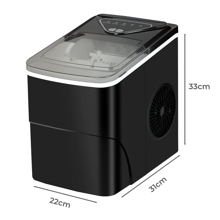 Portable Ice Maker Machine with Self-Cleaning For Home Bar Black