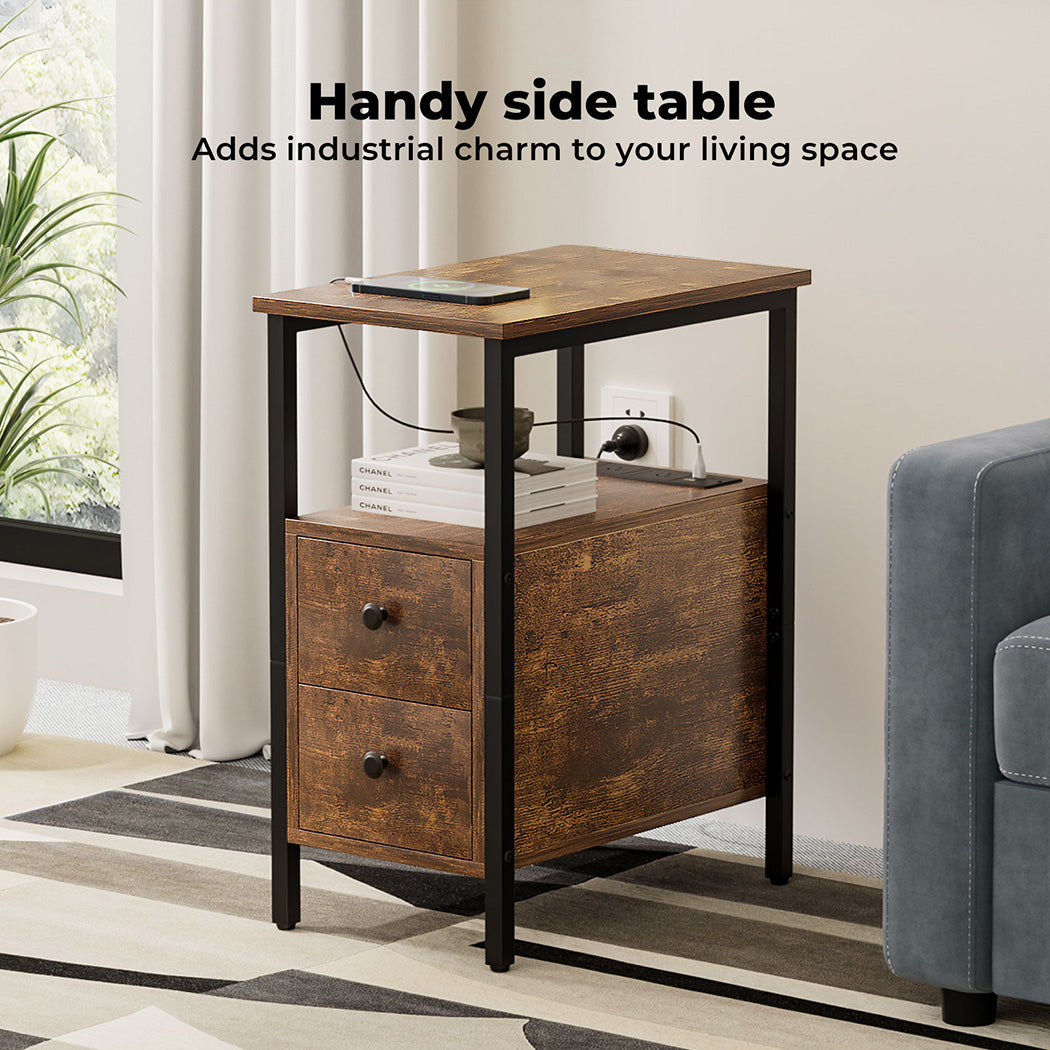 Levede Side Table Narrow Coffee End Table Bedside Table - Levede