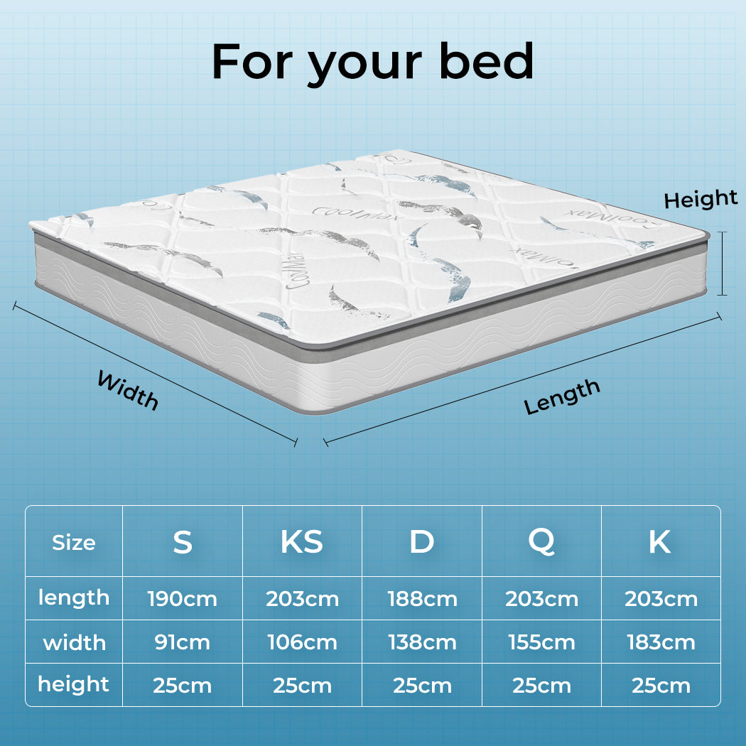 Dreamz Spring Mattress Bed Pocket Tight - Levede