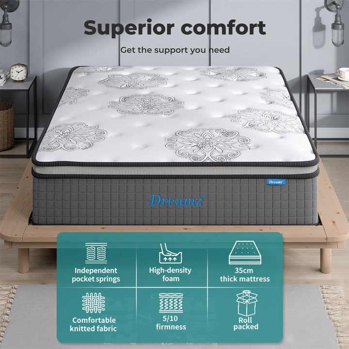 35cm Medium Firm Pocket Spring Mattress