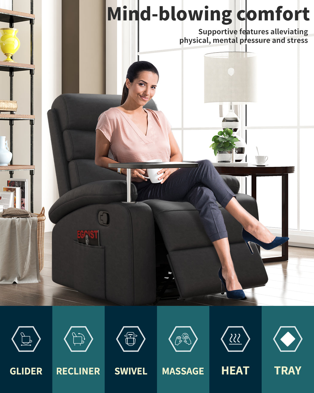 Levede Massage Chair Recliner 360 Swivel - Comfortable and Stylish Seating Option - Levede