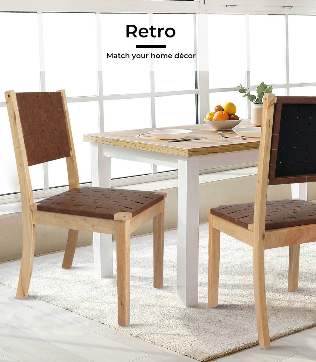Levede Retro Dining Chairs – PU Leather