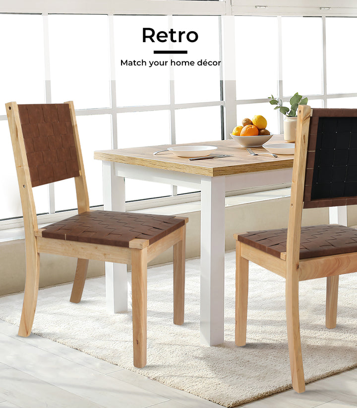 Levede Retro Dining Chairs – PU Leather