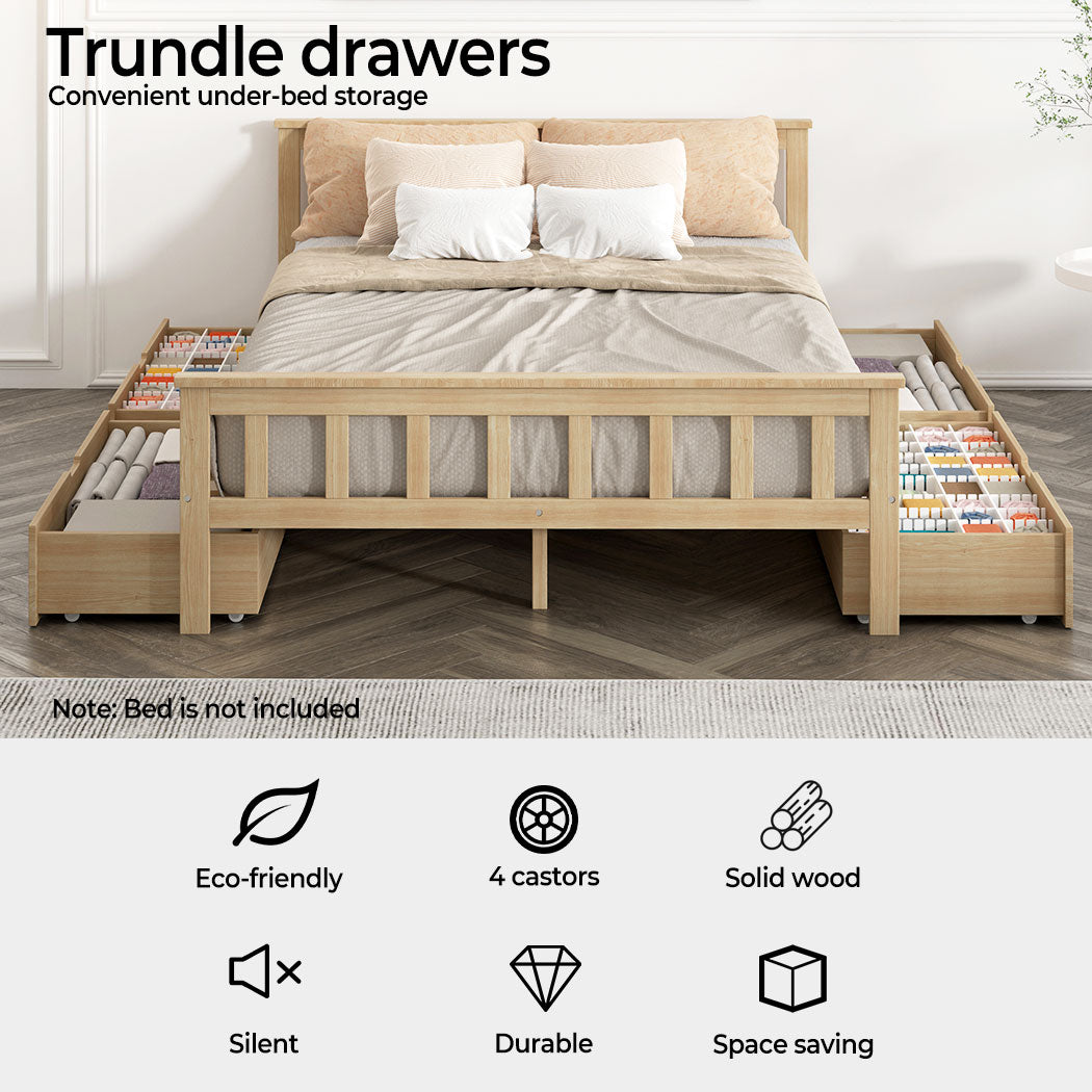 Levede 2x Bed Frame Storage Drawers - Levede