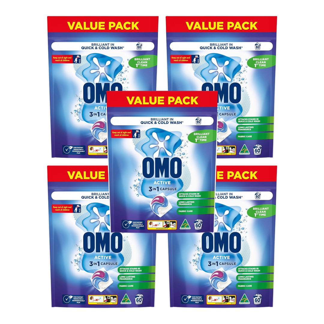 Omo Multi Active Omo 3 in 1 Active x 300 Laundry Capsules – Levede