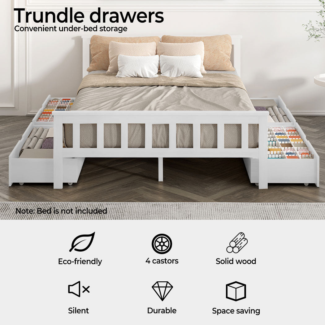 Levede 2x Bed Frame Storage Drawers - Levede