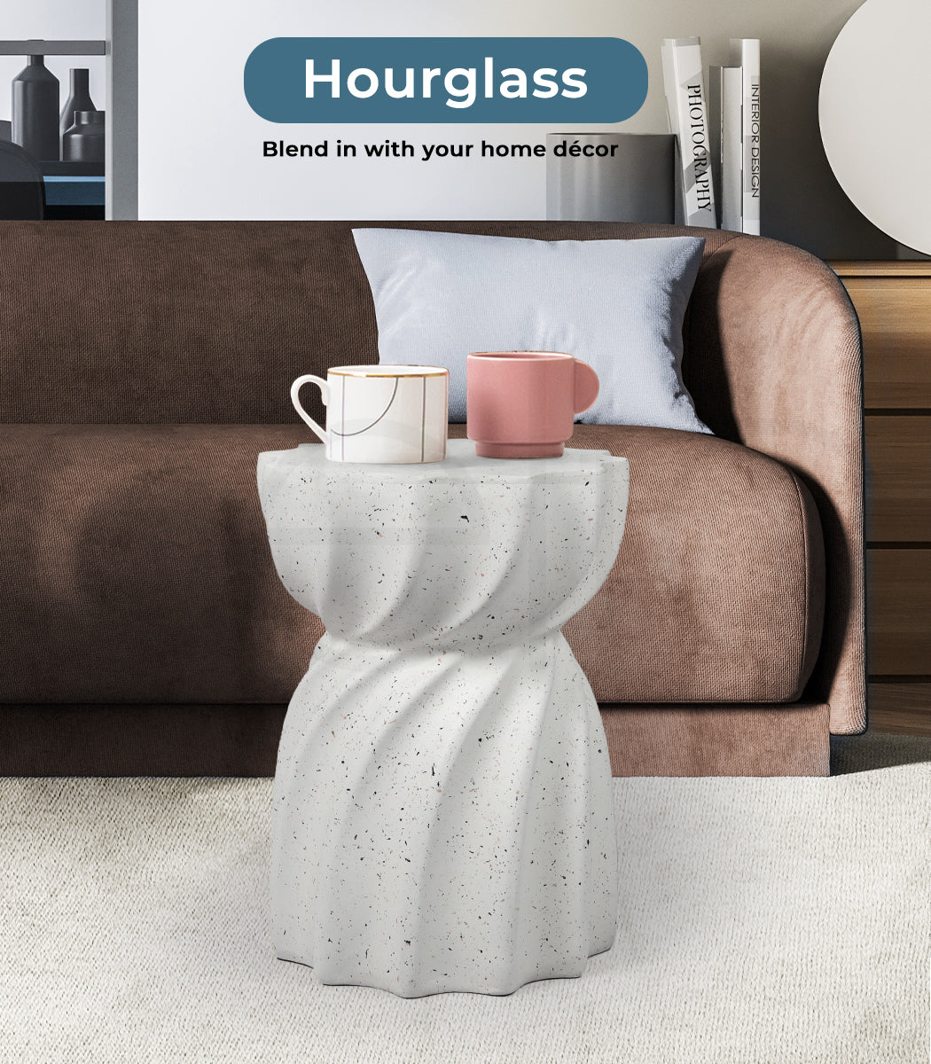 Levede Side Table End Terrazzo Hourglass - Levede