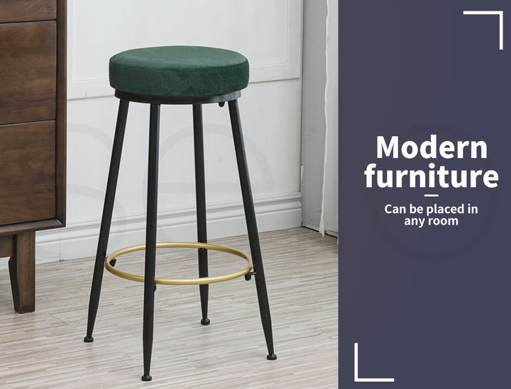 Levede 2x Bar Stools Barstools Velvet - Levede