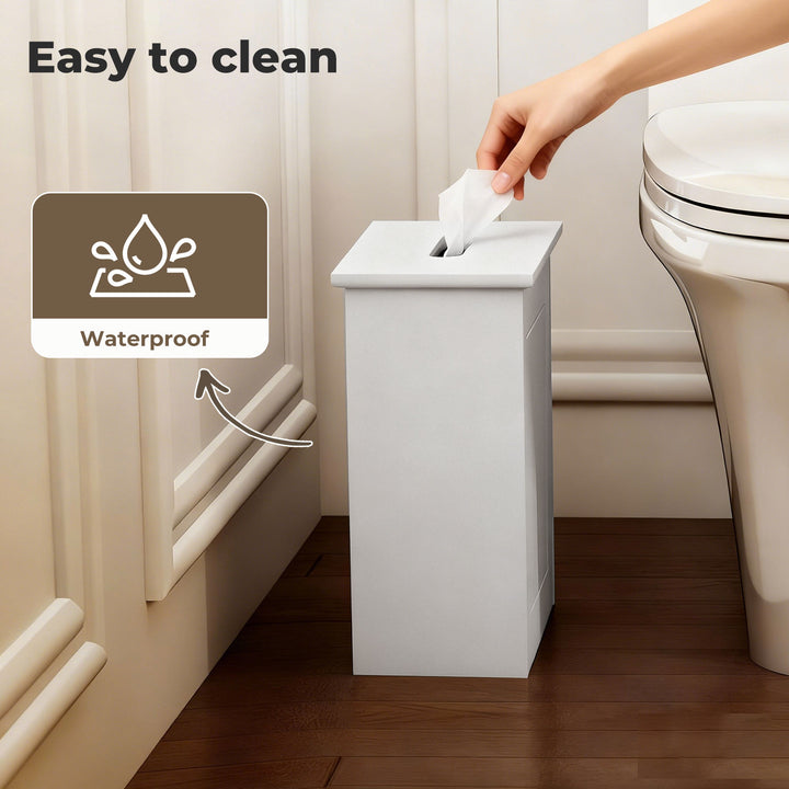 Bathroom Storage Box Lid Slim Toilet Paper Storage Organiser Container