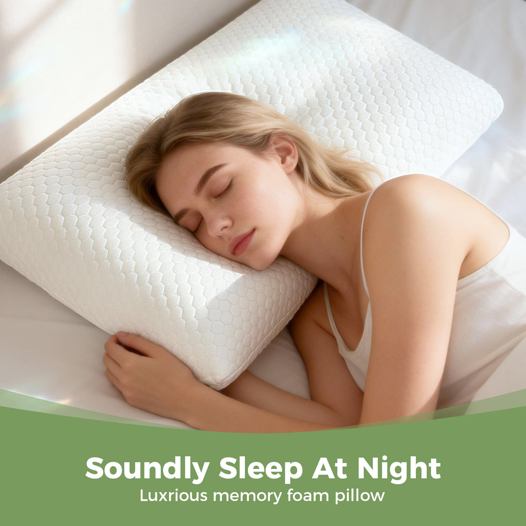 Orthopaedic Memory Foam Pillow Neck Back Pain Side Stomach Back Sleepers