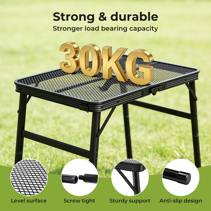 Camping Table Mesh Desktop Lightweight Portable Folding Grill Desk
