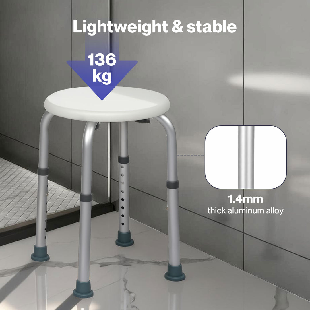 Shower Chair Bath Stool Seat Safety Bathroom Adjustable Height Non Slip
