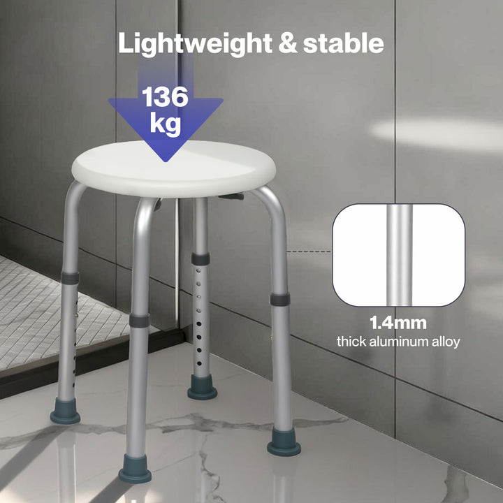 Shower Chair Bath Stool Seat Safety Bathroom Adjustable Height Non Slip
