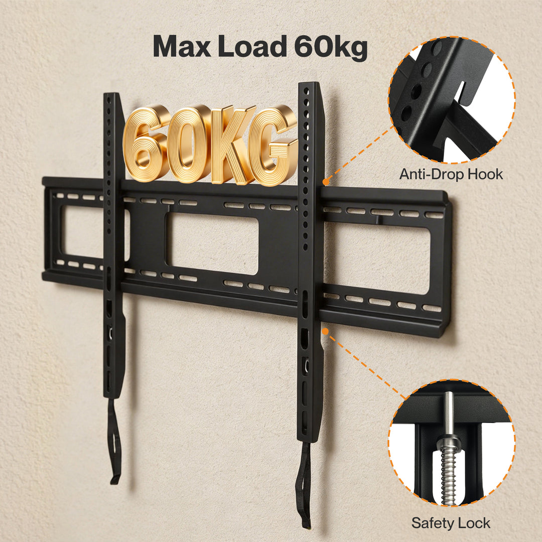 TV Wall Bracket Slim 32-85 In Flat LED LCD OLED Plasma VESA 800x400
